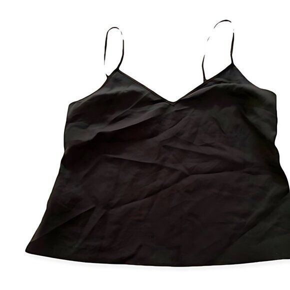 BCBG Crop Tank Lightweight Fabric Spaghetti Strap Sleeveless Black W Small BNWOT - Picture 3 of 3